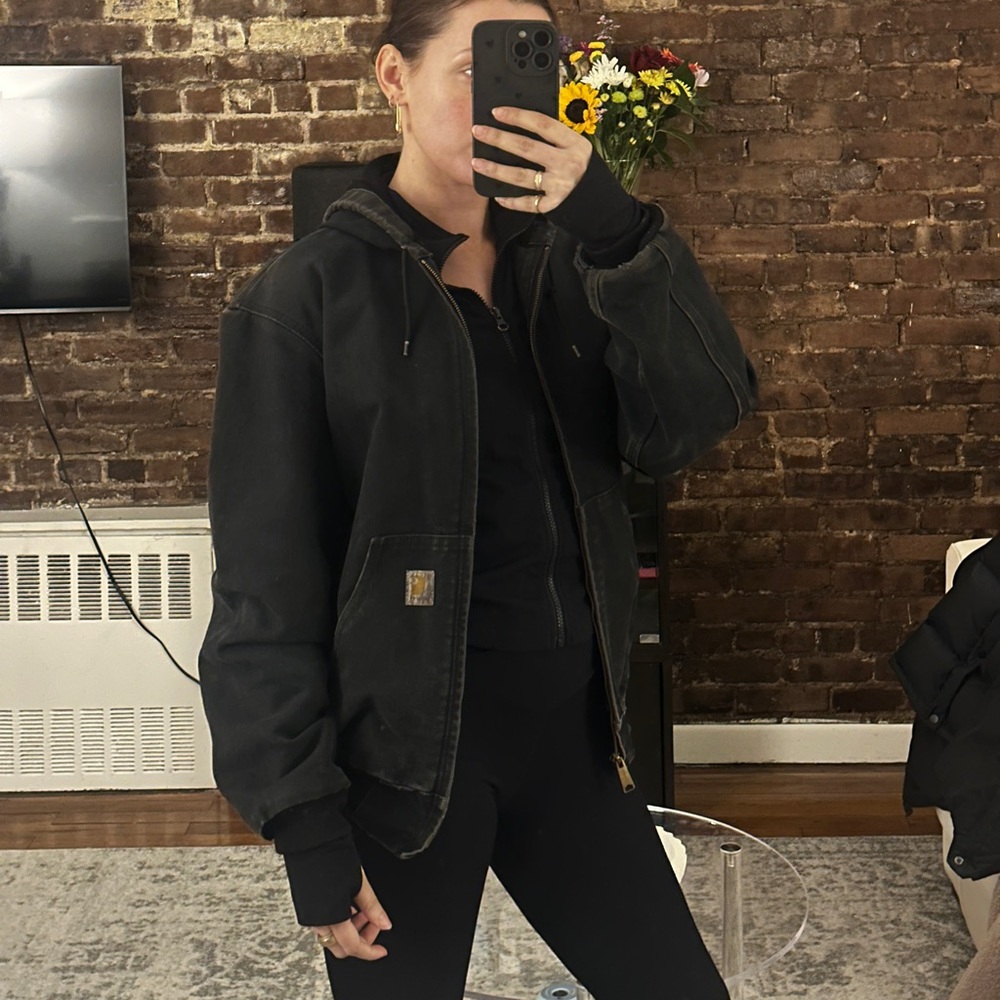 Vintage Carhartt Hooded Zip Up Jacket (RN 14806)
